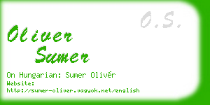 oliver sumer business card